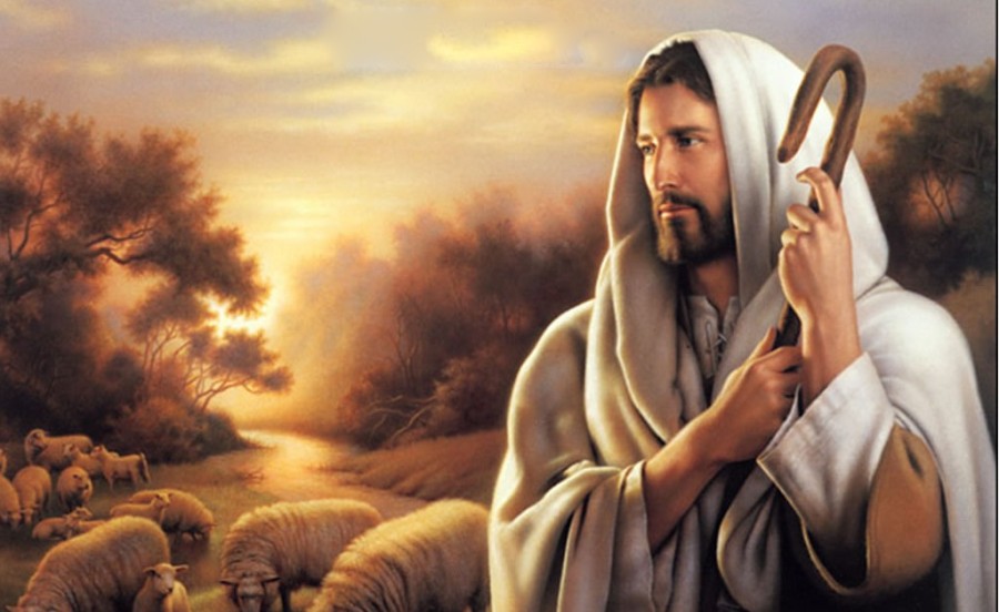 Jésus représenté en pasteur