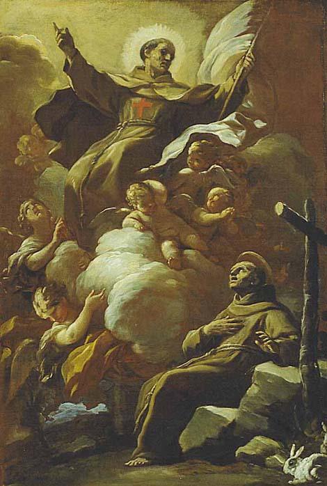 Saint Jean de Capistran apparaissant à saint Pierre d'Alcantara - Luca Giordano