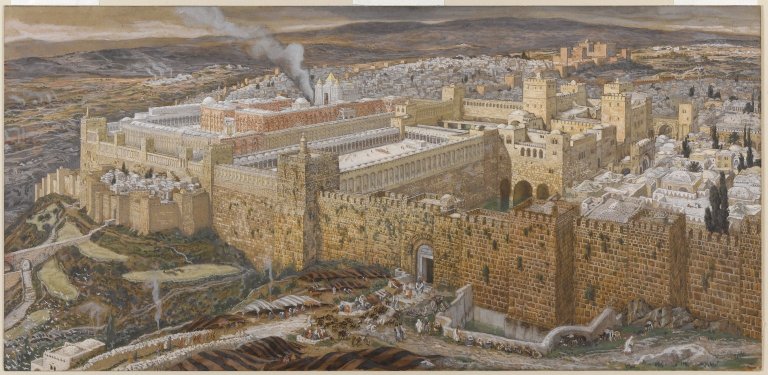 Reconstitution de Jérusalem et du temple d'Hérode - James Tissot