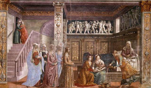 La naissance de la Sainte Vierge - Domenico Ghirlandaio