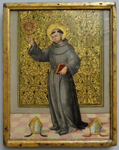 Saint Bernardin de Sienne tenant le monogramme du Christ