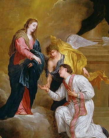 Saint Valentin devant la Vierge - David Teniers III